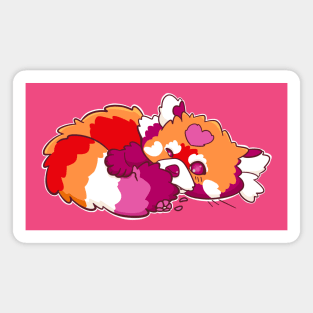 Lesbian Pride Red panda Magnet